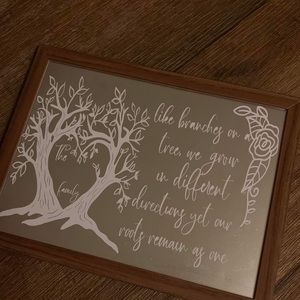Custom home wall decor frame